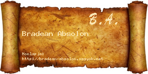 Bradean Absolon névjegykártya